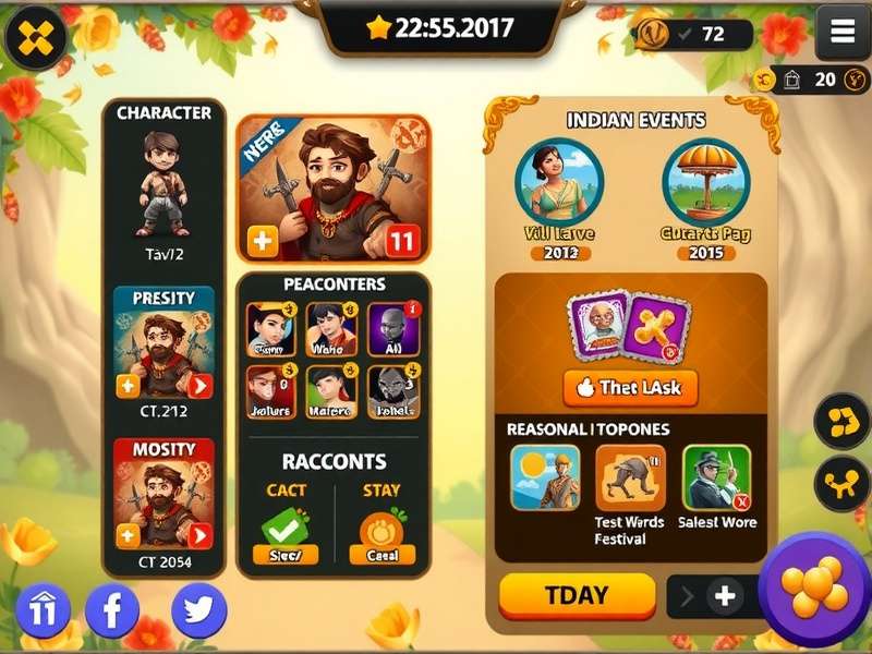 Mighty Hero Quest character customization and progression interface